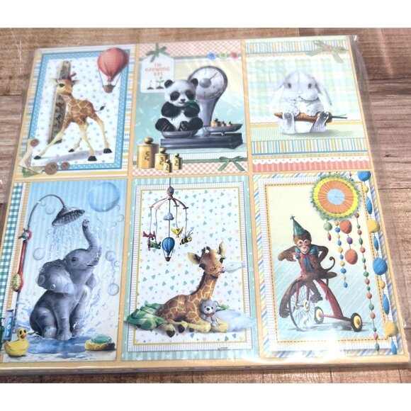 My First Year 6x6 Paper Pad 24 Double-Sided Sheets Baby-Themed Designs CBQ042 - Picture 3 of 3